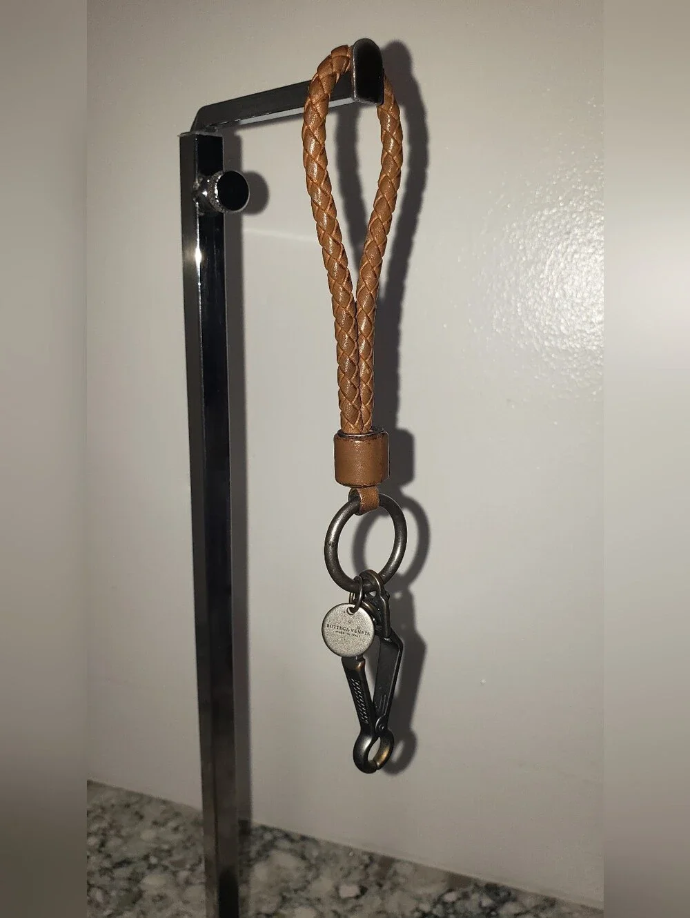 Bottega Veneta Intrecciato Braided Leather Keychain